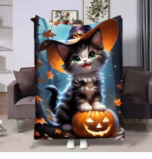 Плед 3D Halloween Cat 17603 135х160 см