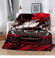 Плед 3D Nissan GTR швидкість та адреналін 12023 160х200 см