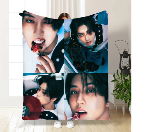 Плед 3D Stray Kids collage №1 15796 135х160 см
