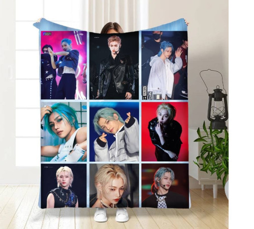 Плед 3D Stray Kids колаж 15778 135х160 см