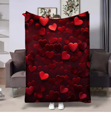 Плед 3D на день закоханих Red Hearts 17995 160х200 см