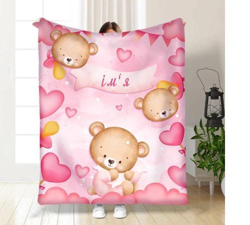 Плед 3D іменний Teddy 15731 135х160 см