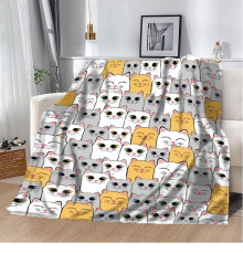 Плед 3D Котячий бум помаранчевий 10616 160х200 см