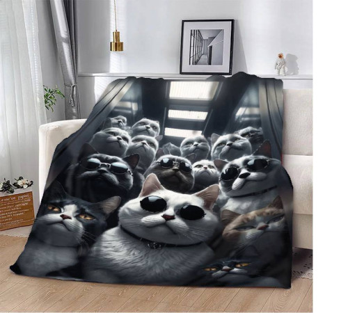 Плед 3D Котяча Мафія 12333 160х200 см