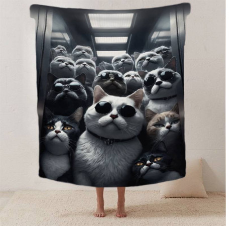 Плед 3D Котяча Мафія 12333 160х200 см
