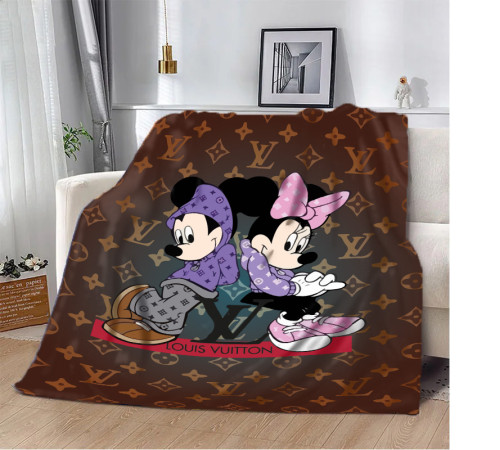 Плед 3D Магія та Стиль Легендарне Поєднання Louis Vuitton та Мікі Маус 10578 160х200 см
