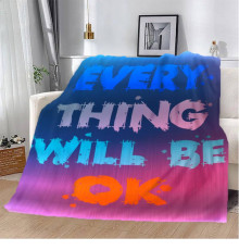 Плед 3D мотиваційний EVERY THING WILL BE OK 12825 135х160 см