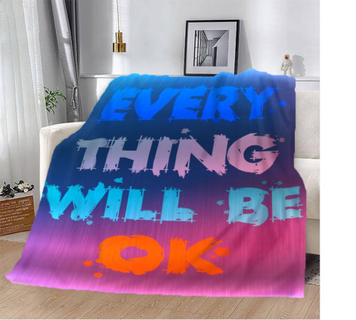 Плед 3D мотиваційний EVERY THING WILL BE OK 12825 135х160 см