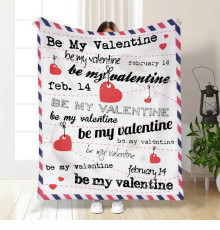 Плед 3D з побажаннями "Be My Valentine" 15625 135х160 см