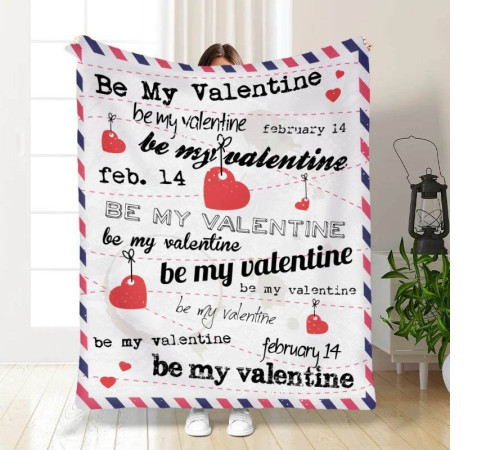 Плед 3D з побажаннями "Be My Valentine" 15625 135х160 см