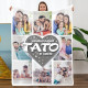 Плед 3D зі своїм фото Найкращий Тато в світі на 8 фото 11534 135х160 см