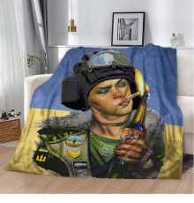 Плед патріотичний 3D Жінка-Воїн 10577 135х160 см