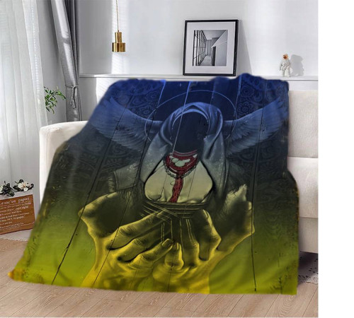 Плед патріотичний 3D Захисниця Батьківщини 12364 135х160 см