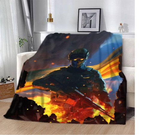 Плед патріотичний 3D Миру не буде 12367 135х160 см