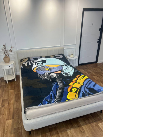 Плед патріотичний 3D Привид Києва! 10631 135х160 см